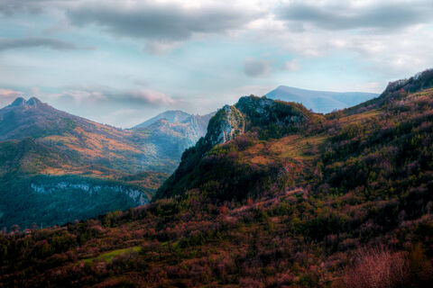 Mountains in autumn colours