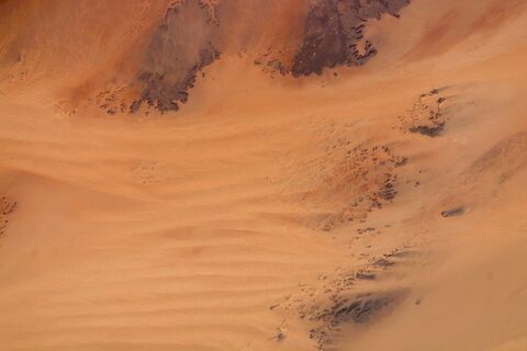 Sand ripples seen from above
