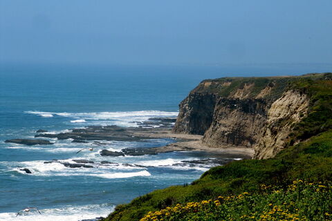 Cliffs above the open ocean