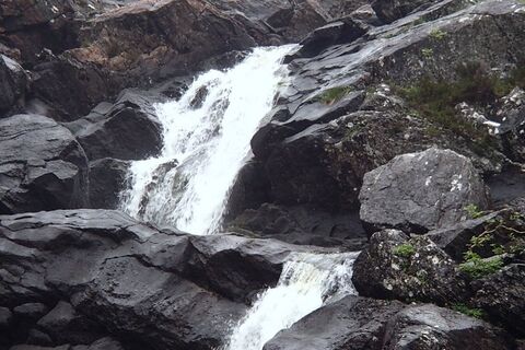 Waterfall tumbling over rocks